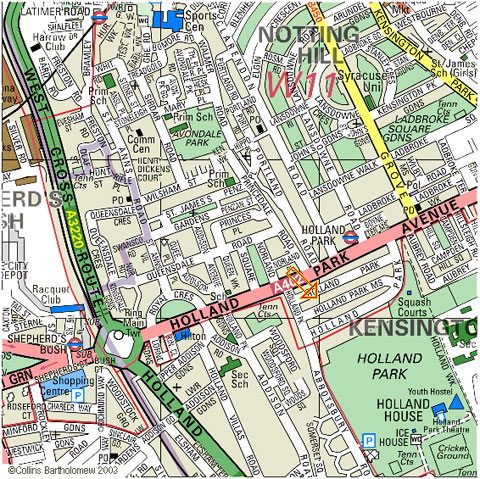 Plan d'accs de l'Ambassade d'Algrie  Londres au Royaume-Uni